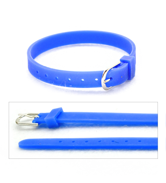 Silicone bracelet (1 pc) 8 mm width. - Blue